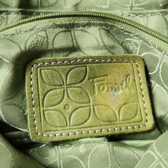 Fossil | Wallet Pocket Bag Womens Green Leather Detachable Strap Crossbody - Picture 12 of 16
